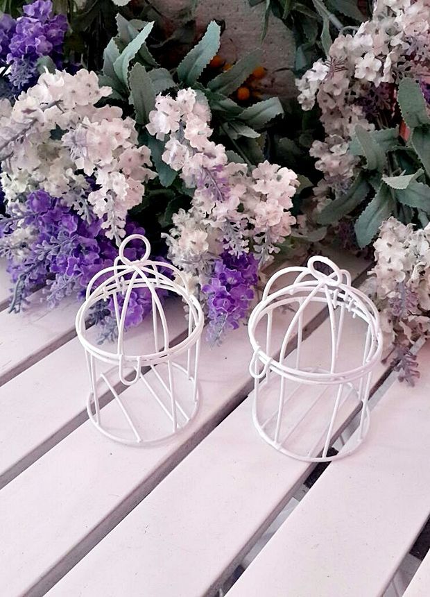 Metal Tel Kuş Kafesi bebek,nikah Şeker Obje