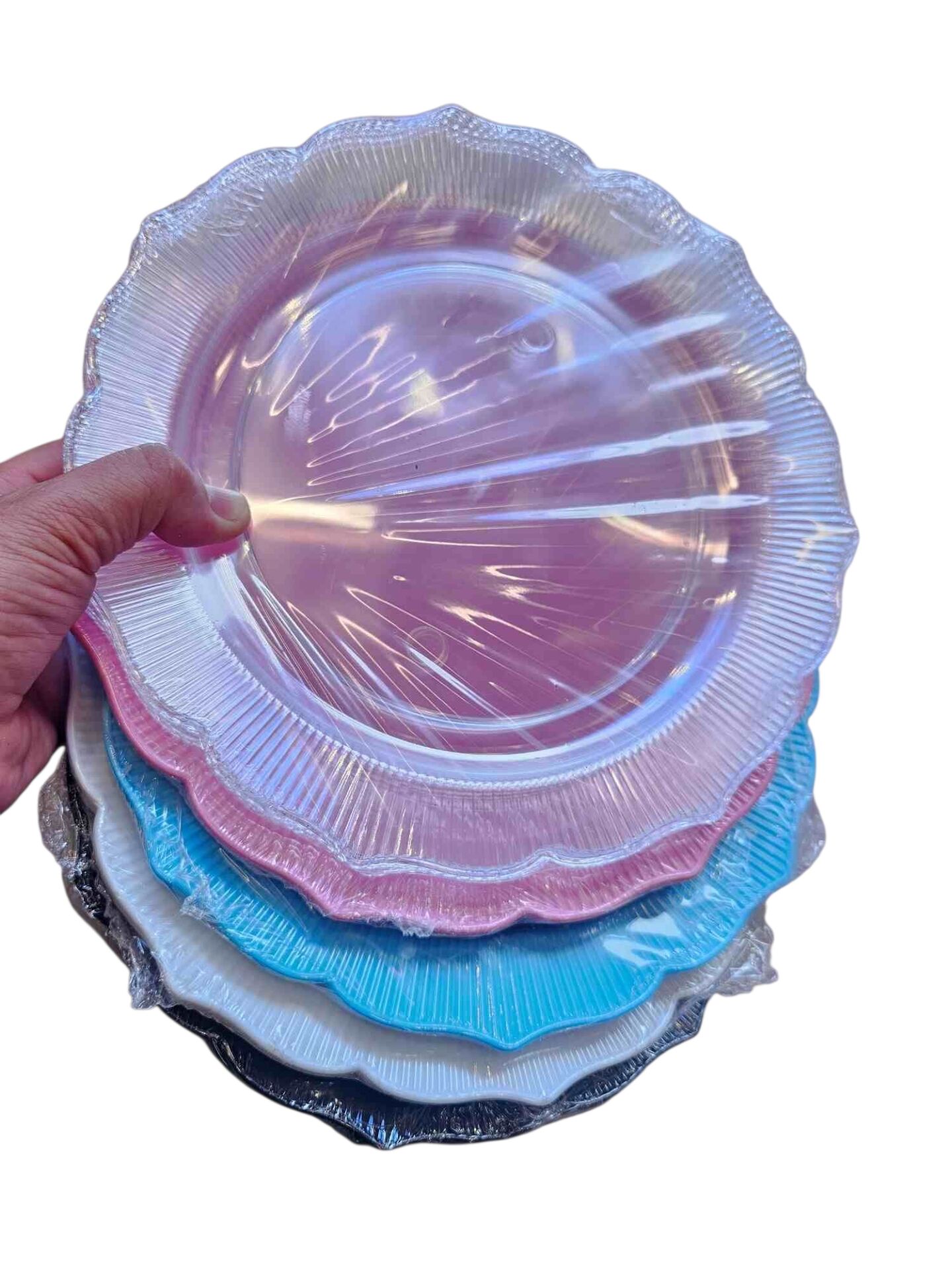 6 Li 25 Cm Renkli Mika Tabak
