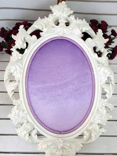 Bebek Odası ; Barok Oymalı Polyester,Kumaş ( Eflatun Kadife ) Kaplı Kapı Süsü Fon