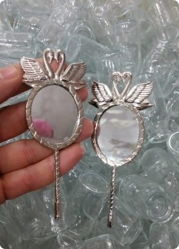 Çift kuğulu Metal El Ayna