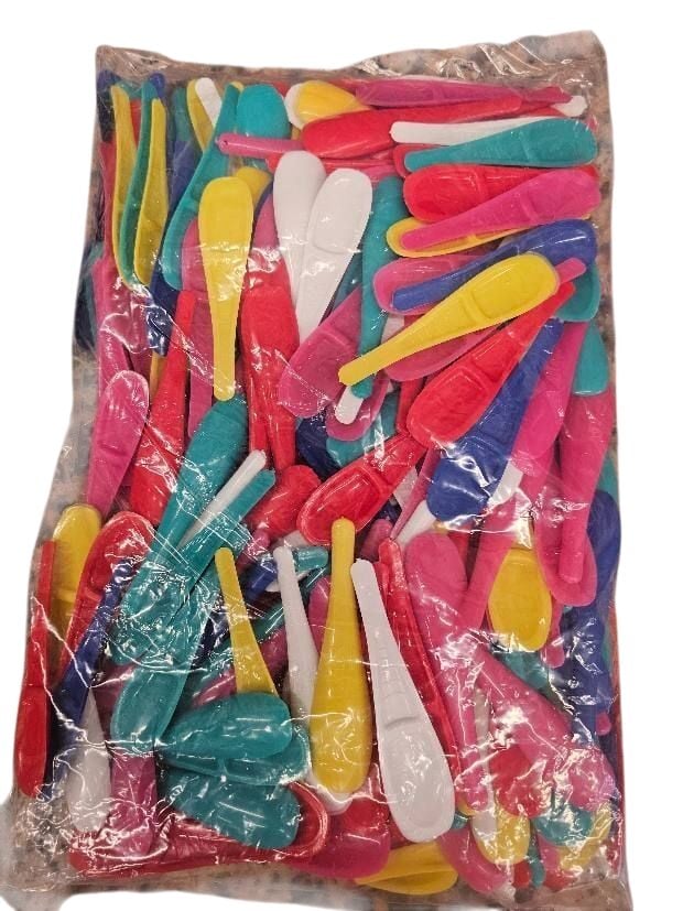 1000 Li Karışık Renkli Plastik Kaşık (Dondurma Kaşığı)