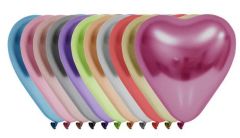 BALON KROM PARLAK 12 İNC KALP KARIŞIK PK:50 KL:30