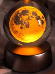 Dolunay Plastik altlıklı Işıklı Cam Küre