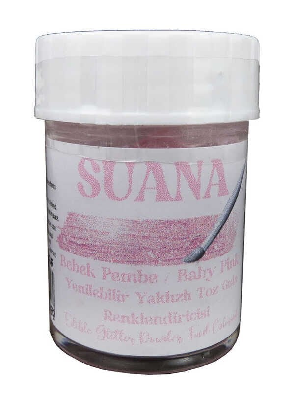 GIDA BOYASI YENİLEBİLİR SİMLİ YALDIZLI PEMBE 5 GR
