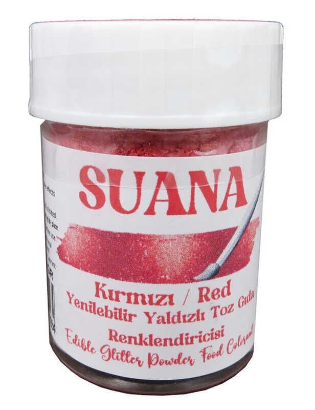 GIDA BOYASI YENİLEBİLİR SİMLİ YALDIZLI KIRMIZI5 GR