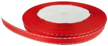 KURDELA SİMLİ SATEN KIRMIZI 6MM 250Yard-60