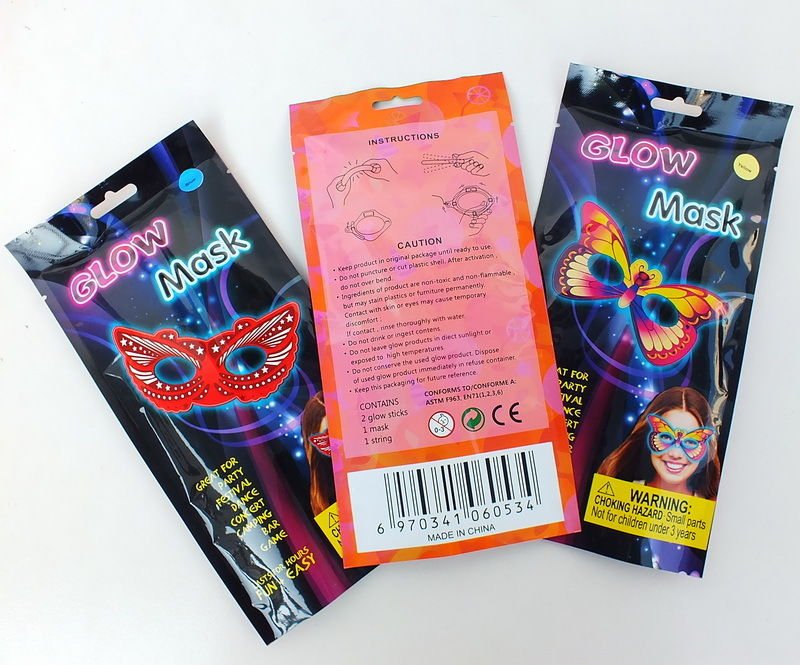 Karanlıkta Parlayan Fosforlu Glow  Kelebek Maske 1 Adet