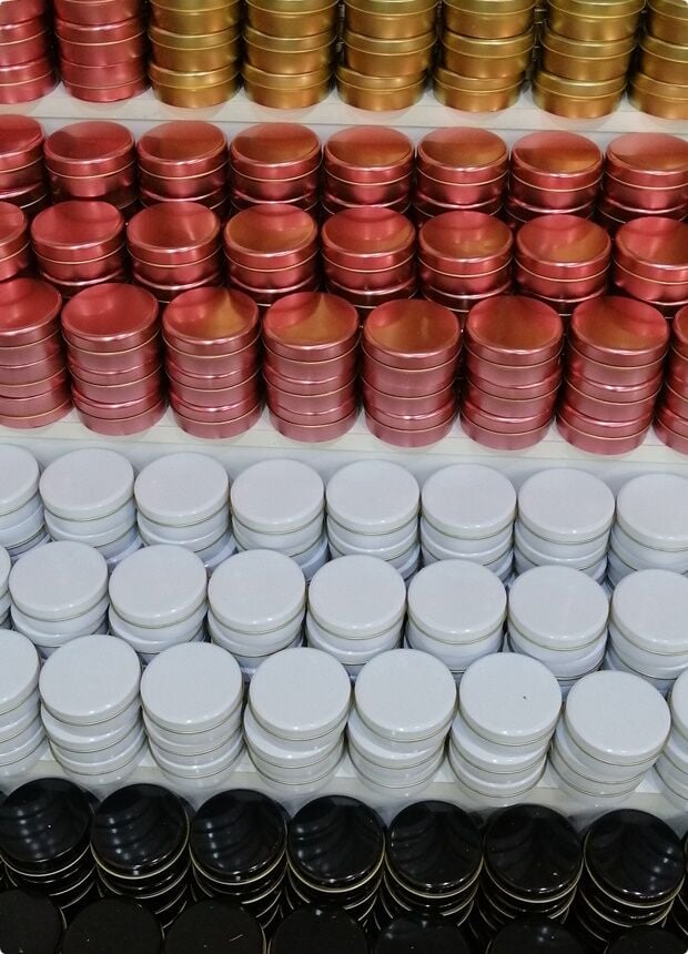 12 Li 7,5x3 Cm Yuvarlak Teneke Kutu