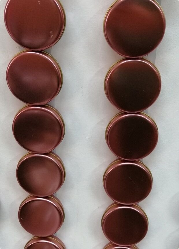 12 Li 7,5x3 Cm Yuvarlak Teneke Kutu