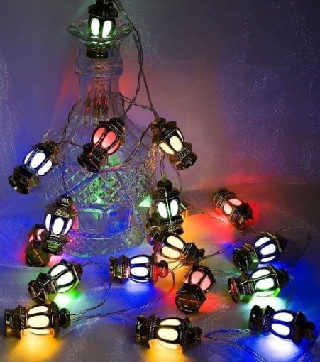 20'li Ramazan Kandil Feneri Led Işık RGB Işık