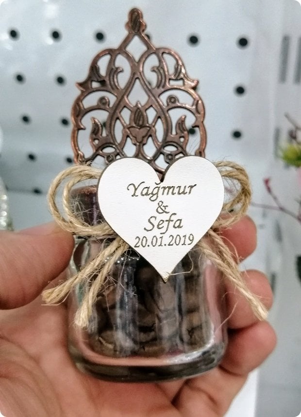 30 lu Süslü Metal Güneş Tepelikli Cam Kavanoz