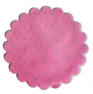 ORGANZE TAŞLI TÜL PEMBE 22CM PK:100-KL:100