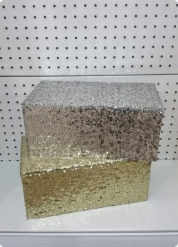 30 cm dikdörtgen payet kumaşlı altlık Yükselti SIYAH