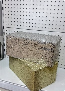 30 cm dikdörtgen payet kumaşlı altlık Yükselti SIYAH