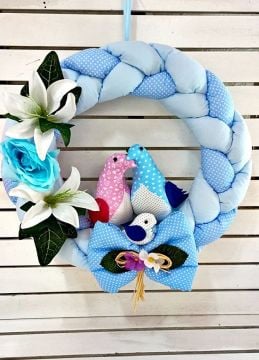 Bebek odası kapı süsü ;Güvercinli / Kuşlu
