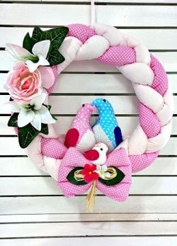 Bebek odası kapı süsü ;Güvercinli / Kuşlu