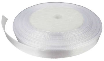 KURDELA SATEN BEYAZ 1CM 250Yard-60