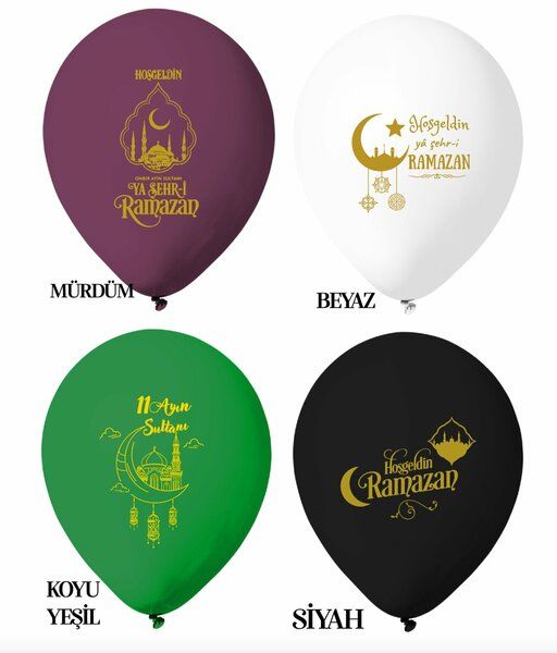 100 LÜ HOŞ GELDİN RAMAZAN BASKILI  (1+1) BALON