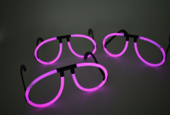 Karanlıkta Parlayan Fosforlu Glow Gözlük Fosforlu Gözlük Pembe Renk