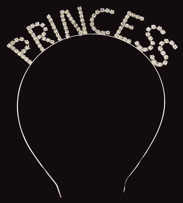 Kristal Taşlı Gümüş Renk Princess Prenses Tacı 16x17 cm