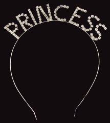 Kristal Taşlı Gümüş Renk Princess Prenses Tacı 16x17 cm
