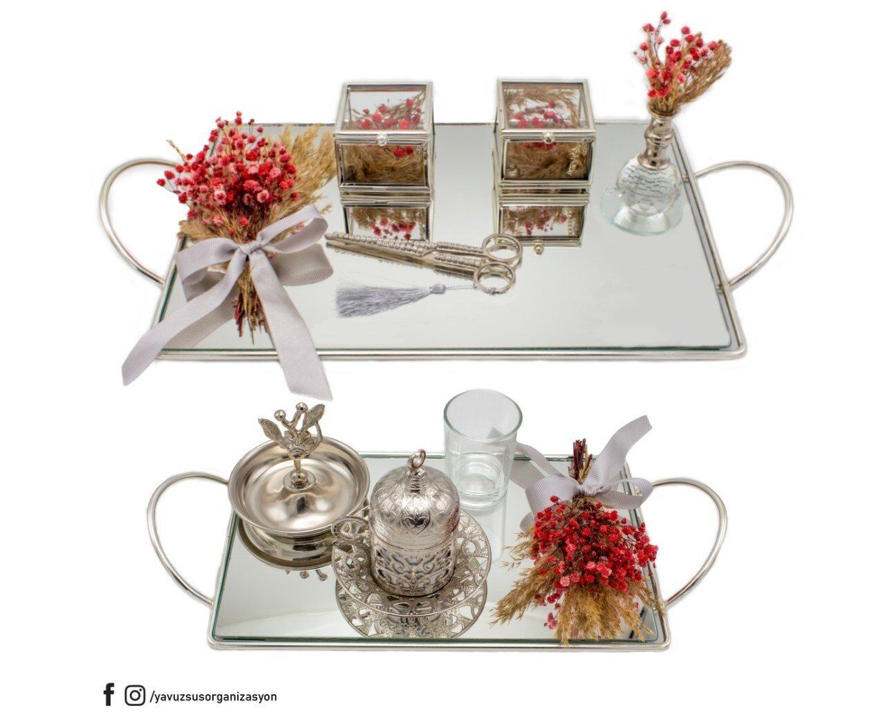 Süslü İtalyan Tepsi Seti ALTIN