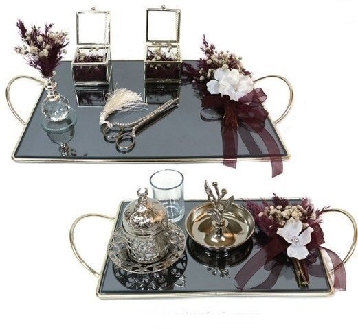 Süslü İtalyan Tepsi Seti ALTIN