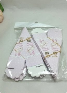 50 Li Çocuklu patikli külah kutu PEMBE