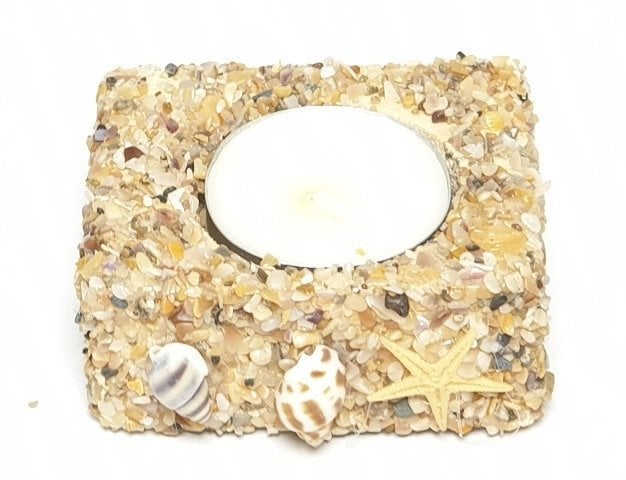 12 Adet Kumlu Tealight Mum
