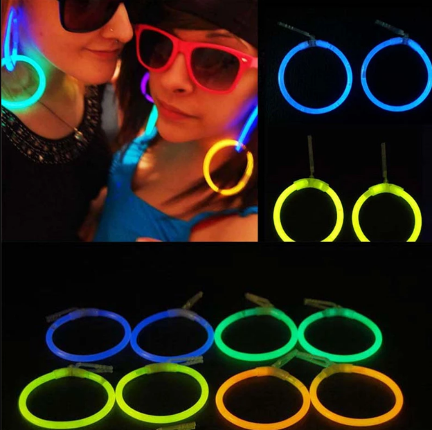 Karanlıkta Parlayan Glow Küpeler Glow Partisi Küpeleri 6 Çift 12 Adet