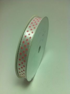 Puantiyeli 1 cm Saten Kurdela