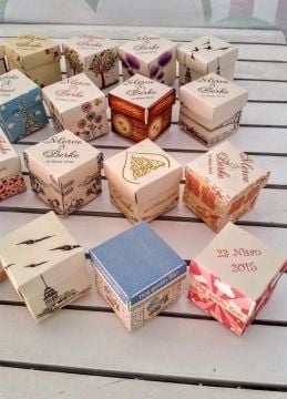 Baskılı Baskısız Küp Karton Kutu 5x5x5 cm