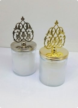 1 Pk B.Kavanoz Mum (Metal Güneş Tepelikli)
