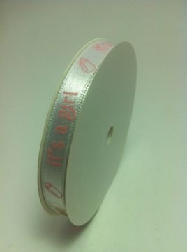 İt's a girl / boy yazılı 1 cm Saten Kurdela