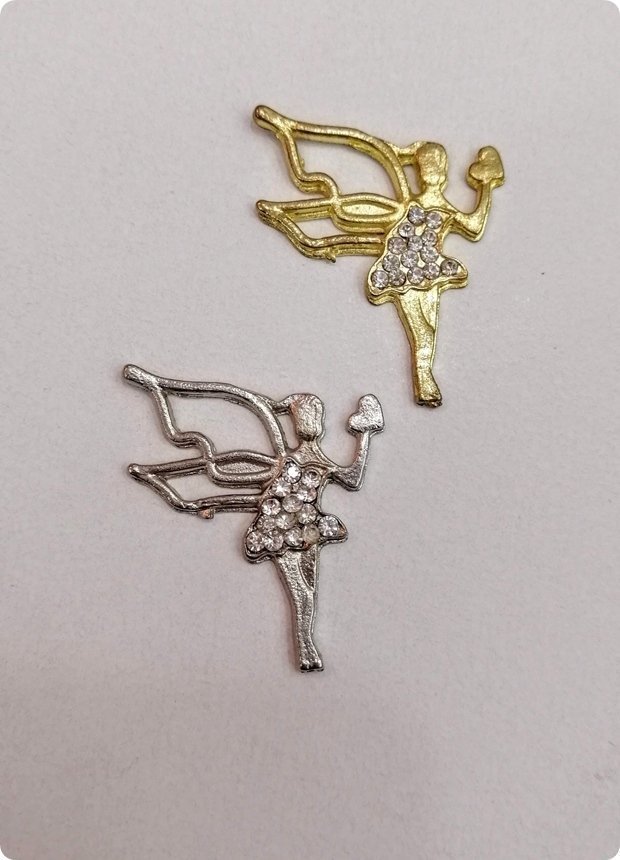 Taşlı su perisi Metal melek ALTIN