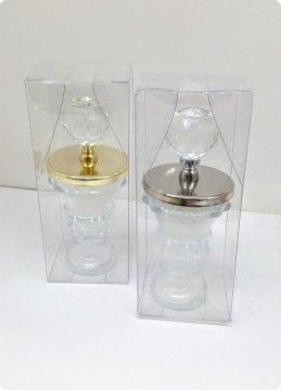 20 li Kristal Tepelikli Biblo Mum (Metal Kristal Tepelikli)