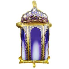 18 inç kandil figürü Ramazan dekorlu folyo balon 59.5×58cm MOR