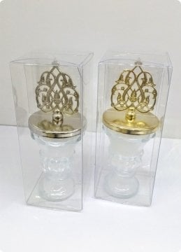 20 li Güneş Tepelikli Biblo Mumluk (Metal Güneş Tepelikli)
