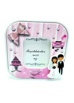 Gelin Damat Arabalı Foto Çerçeve ( dayama ayaklı ) 15 li