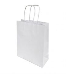 25 Li 18x24 cm Düz Beyaz Kağıt Çanta-Poşet