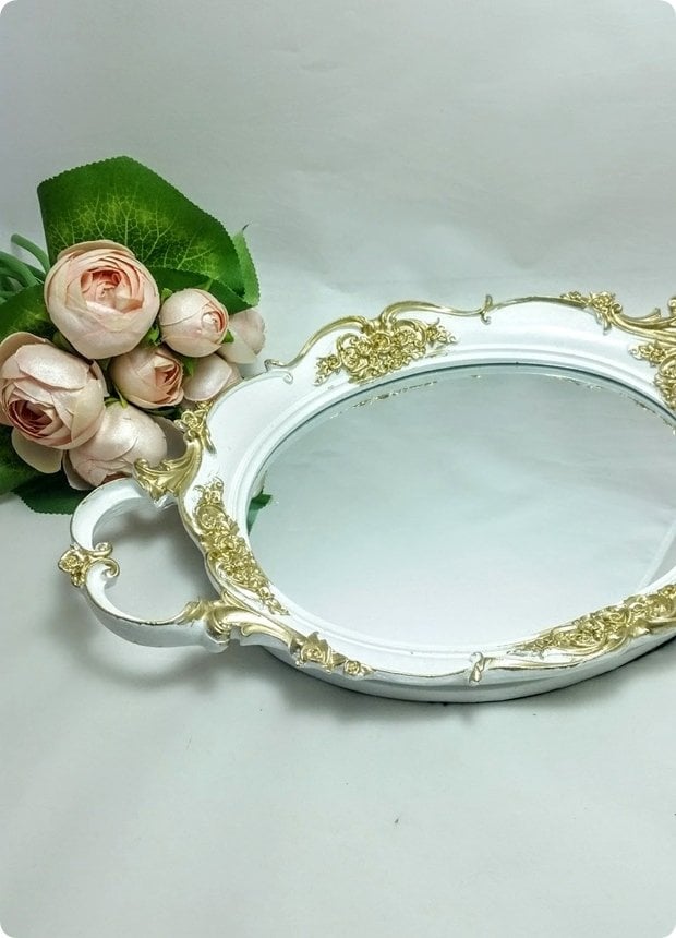 Oval Otantik Aynalı Yüzük,Söz,Nişan,Nikah Tepsisi