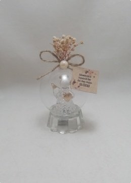 Süslü Işıklı Cam Melek Küre