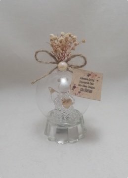 Süslü Işıklı Cam Melek Küre