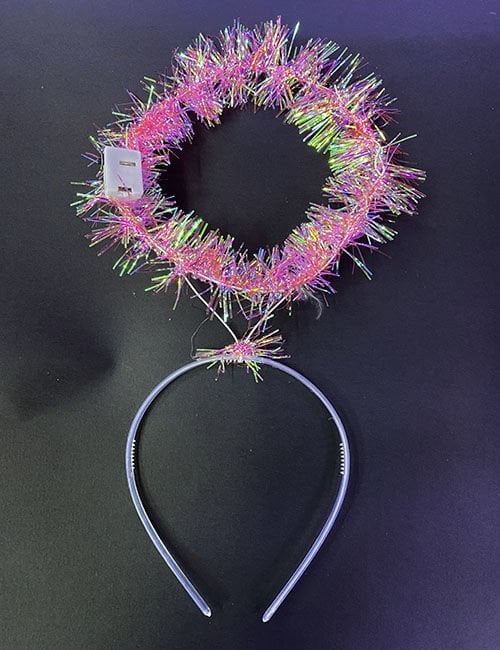 Led Işıklı Yanar Söner 3 Fonksiyonlu Melek Hare Taç Pembe Renk