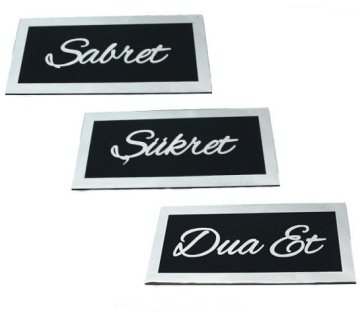 Küçük Boy Sabret & Şükret & Dua Et Takım