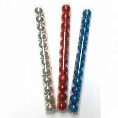 12 Lİ 3 CM Boru Cici Top Yılbaşı ağaç süsü