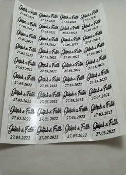 Dikdörtgen Şeffaf etiket