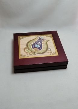 24 Lü 18x18 Cm Lale Desenli (Küçük Boy) Kare Lokum, Madlen Hediye Kutusu