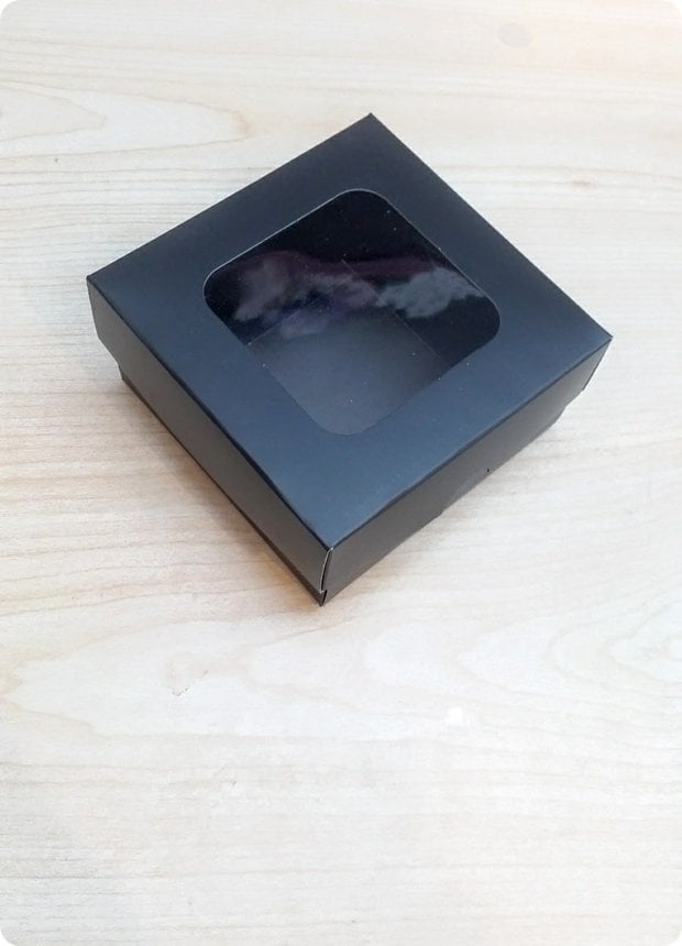 10x10x5 cm Pencereli Karton Asetat Kutu 20 li