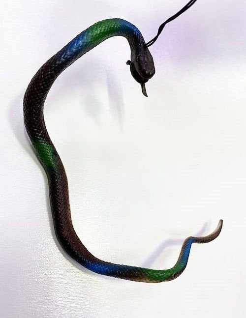Kahve Renk Gerçekçi Silikon Yumuşak Yılan 37 cm